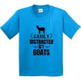 thumbnail image 3 of Inktastic Easily Distracted by Goats Youth T-Shirt, 3 of 5