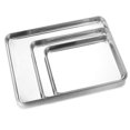 thumbnail image 3 of destyer Baking Sheet Checkered Cooling Rack Chef Stainless Steel Pan Oven Bakeware for Kitchen Cooking, 23.5x17.5x2.5cm, 3 of 7