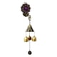 thumbnail image 2 of Campana de viento de girasol de cristal, adornos colgantes, campana de latón para decoración de jardín Púrpura, 2 of 9