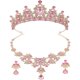 thumbnail image 2 of 1 conjunto Joya nupcial Corona nupcial y joyería Joyería de boda Juego de joyas de nupcias Collar de aretes de tiara, 2 of 2