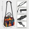 thumbnail image 6 of DouZhe Lunch Bags for Women and Men, Diversity World Population Prints Reusable Portable Insulated Cooler Waterproof Lunch Tote Bag for Travel Work School Picnic, 6 of 7