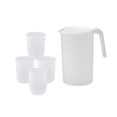 thumbnail image 3 of 2.5L Water Jug Pitcher with 4 Cups Wide Mouth Mix Drinks Container for Daily white, 3 of 8