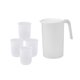 thumbnail image 2 of Jarra de agua de gran capacidad y 4 tazas, ligera, resistente al calor de -20  degreeC a blanco, 2 of 9