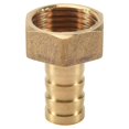 thumbnail image 2 of Gold Brass Fitting 10mm Hose Barb 1/2" NPT Female Thread Straight Connector, 2 of 5