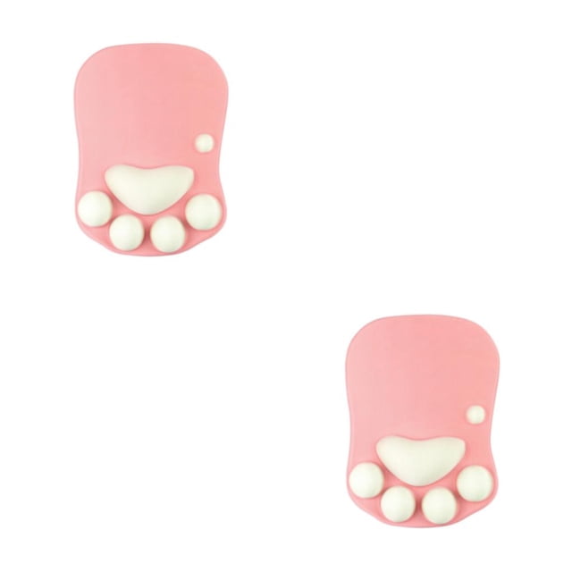 Guardoinrt Tapis de Souris Patte de Chat Confortable et Élégant pour Protection du Poignet Unique Sûr DS-017 Prune Rouge 2ensemble