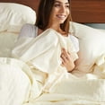 thumbnail image 4 of BedVoyage Rayon Viscose Bamboo Sheet Set - Ivory, 4 of 5