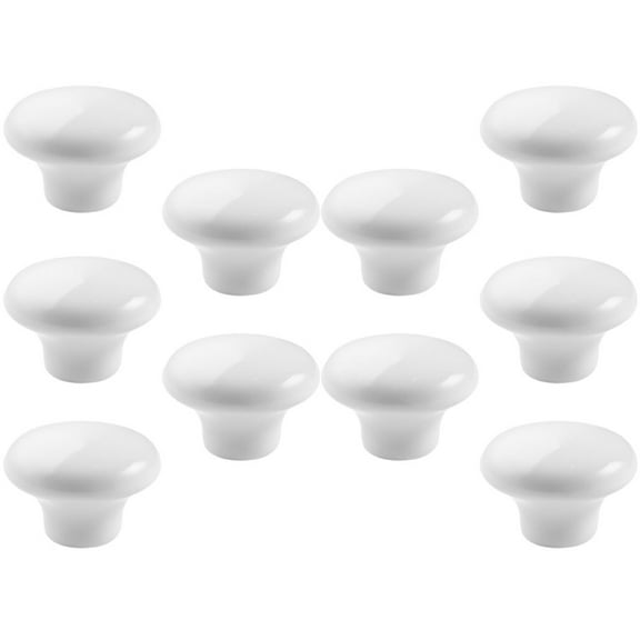 Raindrops 10 Pcs Ceramic Handle Drawer Handles Cabinet Door Knobs White