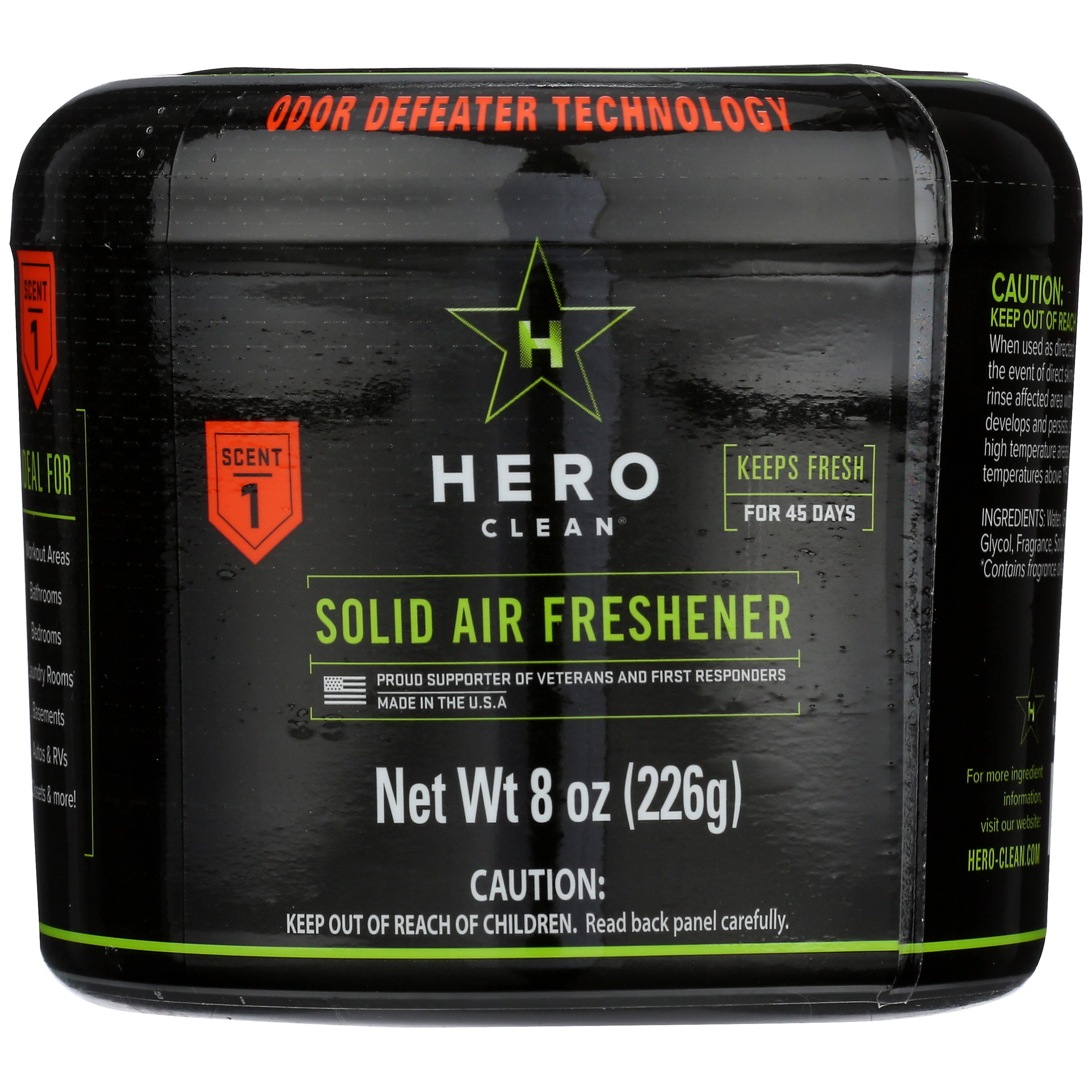 (5 pack) Hero Clean Solid Air Freshener, Scent 1, 8-Ounce