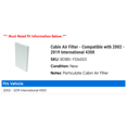 thumbnail image 2 of Cabin Air Filter - Compatible with 2002 - 2019 International 4300 2003 2004 2005 2006 2007 2008 2009 2010 2011 2012 2013 2014 2015 2016 2017 2018, 2 of 2