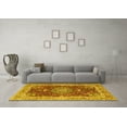 thumbnail image 3 of Ahgly Company Indoor Square Medallion Yellow Traditional Area Rugs, 6' Square, 3 of 4