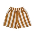 thumbnail image 2 of Amidoa Boys Shorts Toddler Elastic Waist Soft Casual Summer Cotton Shorts for Kids Yellow Size 6 Months, 2 of 5