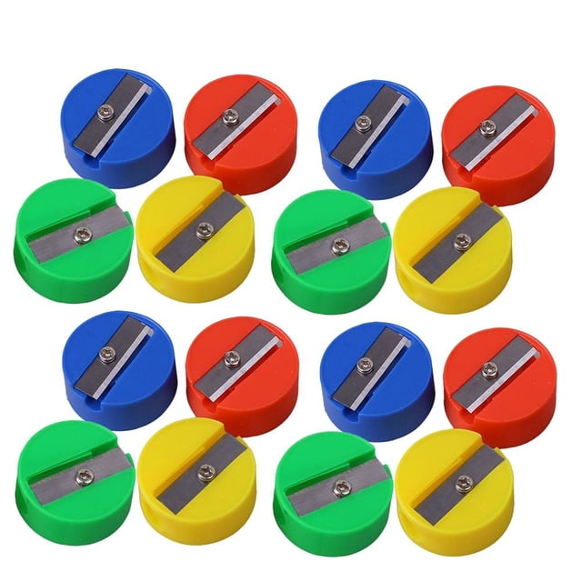 HEALEEP 140Pcs Plastic Pencil Sharpener Assorted Colors Compact Manual Sharpener for Classroom Use