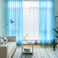 thumbnail image 5 of Sheer Curtains Living Room Rod Pocket Window Curtain Panels Bedroom Semi Sheer Voile Curtains Blue (55''Wx102''L,2 Panels), 5 of 7