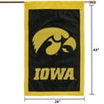 thumbnail image 2 of Iowa Hawkeyes Black 28'' x 44'' Team Logo Applique Flag, 2 of 2