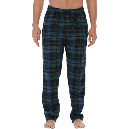 Gioberti Mens Yarn Dye Brushed Flannel Pajama Pants, Elastic Waist ...