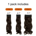 thumbnail image 4 of SHCKE 18" 3Pcs Clip in Hair Extensions Fluffy Wavy Curly Hair Extensions Synthetic Fiber Clip On Hair Extensions for Women Medium Brown, 4 of 5