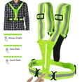 thumbnail image 3 of LED Reflective Vest Running Gear USB Rechargeable LED Light Up Vests with Adjustable Waist Shoulder High Visibility Reflective Gear for Night Cycling Walking, 3 of 9