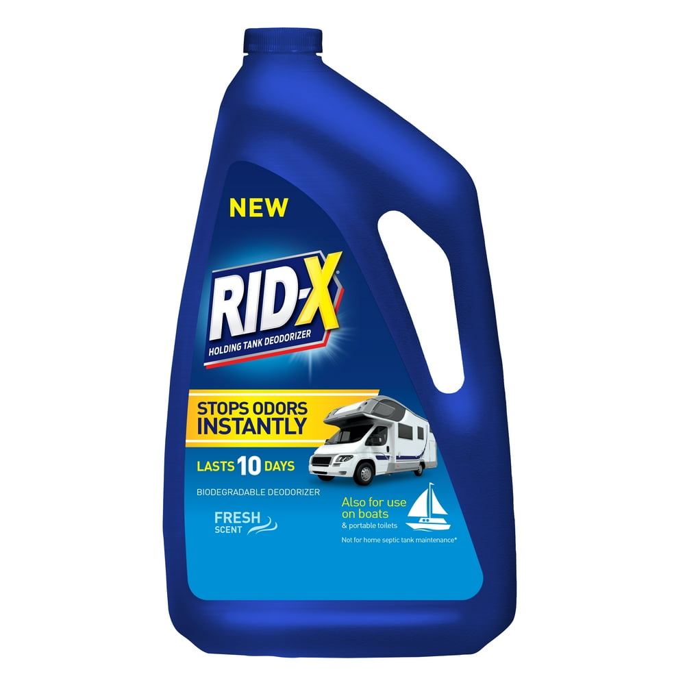 RidX RV Toilet Treatment Tank Deodorizer Liquid 48oz, Biodegradable