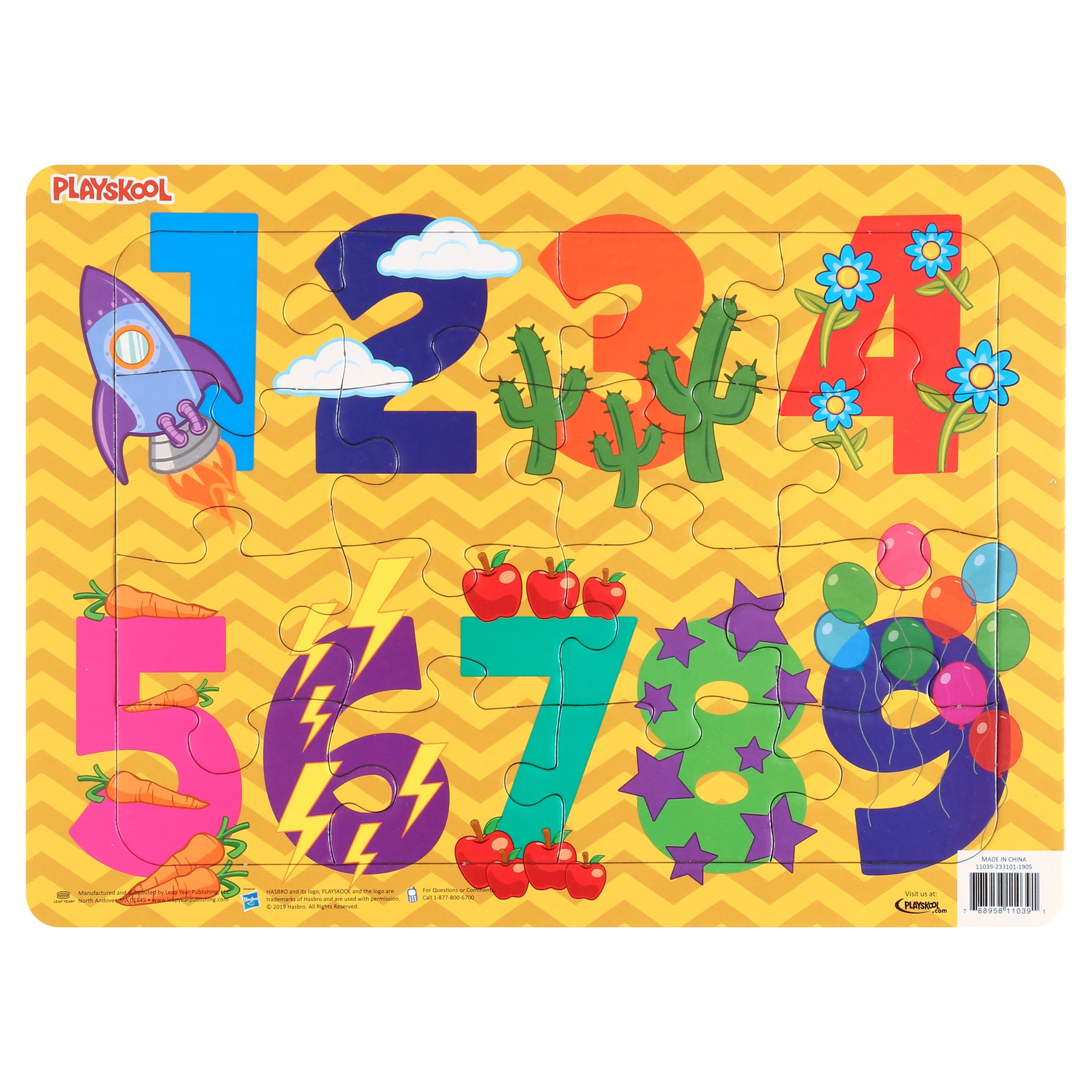 Playskool 16 Piece Number and Alphabet Puzzles with Frame, 2-Pack