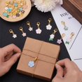 thumbnail image 5 of 24Pcs Flower Stitch Markers Alloy Enamel Crochet Stitch Marker Daisy Flower Charms Removable Lobster Clasp for DIY Keychain Jewelry Knitting Weaving Sewing for DIY, 5 of 9