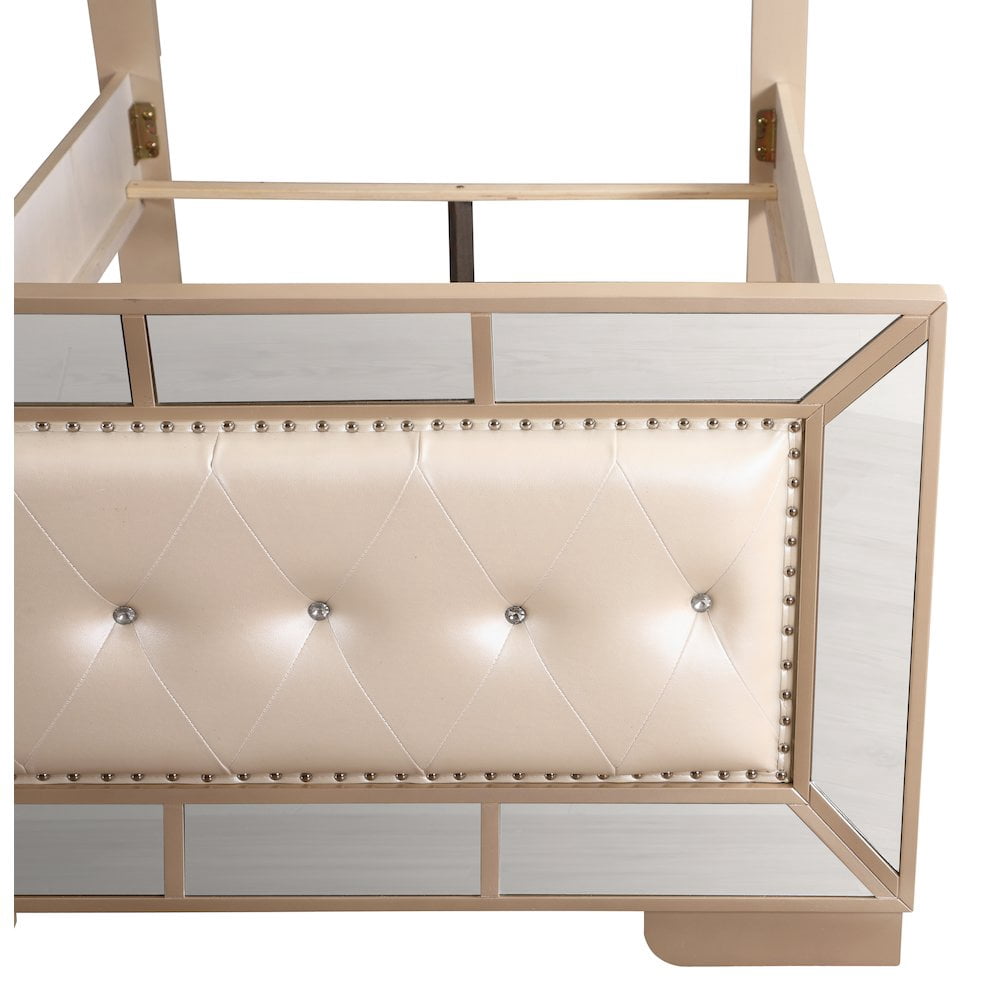 Glory Furniture Hollywood Hills Twin Bed in Pearl Color