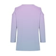 thumbnail image 7 of Womens Tops 3/4 Length Sleeve Tops Neck Casual Print Tunic T Shirts Three Quarter Length Tops Blouses For Women, 7 of 7