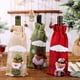thumbnail image 5 of Juego creativo de botellas de vino de Navidad, vestido de terciopelo dorado, juego de botellas de vino, cubierta de muñeco de nieve de Papá Noel, decoración de mesa de Año Nuevo de Navidad, 5 of 5