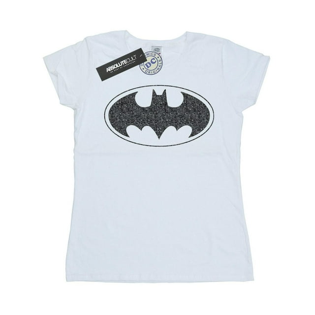 DC Comics T-Shirt en Coton pour Femmes Batman à Logo une Couleur