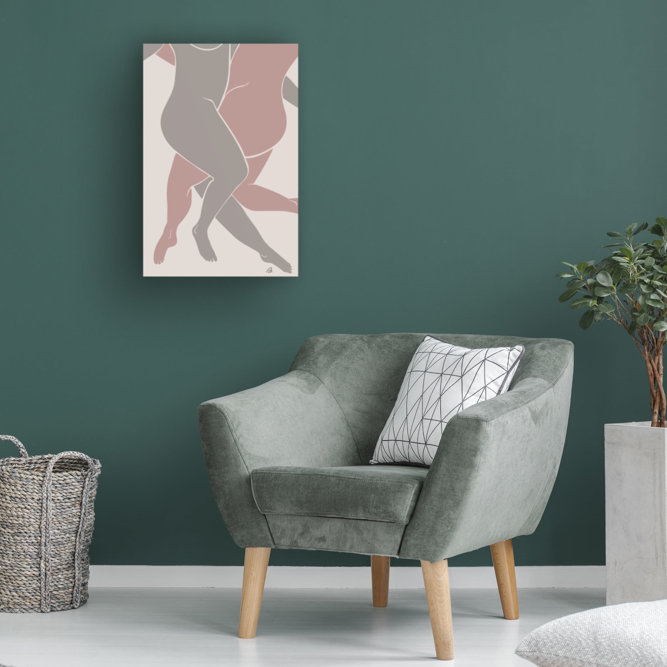 Trademark Fine Art Pictufy Studio II Lovers Pink Canvas Wall Art