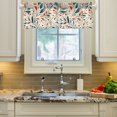 thumbnail image 2 of Yayeee Kitchen Valance Rod Pocket 54" x 18" Living Room Window Curtain, Beige Whimsical Leaves, 2 of 6