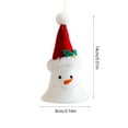 thumbnail image 2 of Mouliraty Cute Santa Claus, Snowman & Reindeer Bell Ornaments, 5.51in Christmas Tree Decorations, Xmas Hanging Figurines for Home, Holiday Party Supplies, 2 of 6