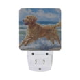 thumbnail image 2 of Cute Golden Haired Dog Playing Water Night Light 2 Pack LED Nightlight Plug into Wall Dusk to Dawn Sensor Soft White, 2 of 7