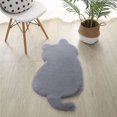 thumbnail image 4 of Alfombra de imitación de piel de conejo para gato, para sala de estar, dormitorio, mesa de café, mesita de noche, lavable a máquina, ajustable, de felpa gruesa, para ventana salediza, 4 of 5