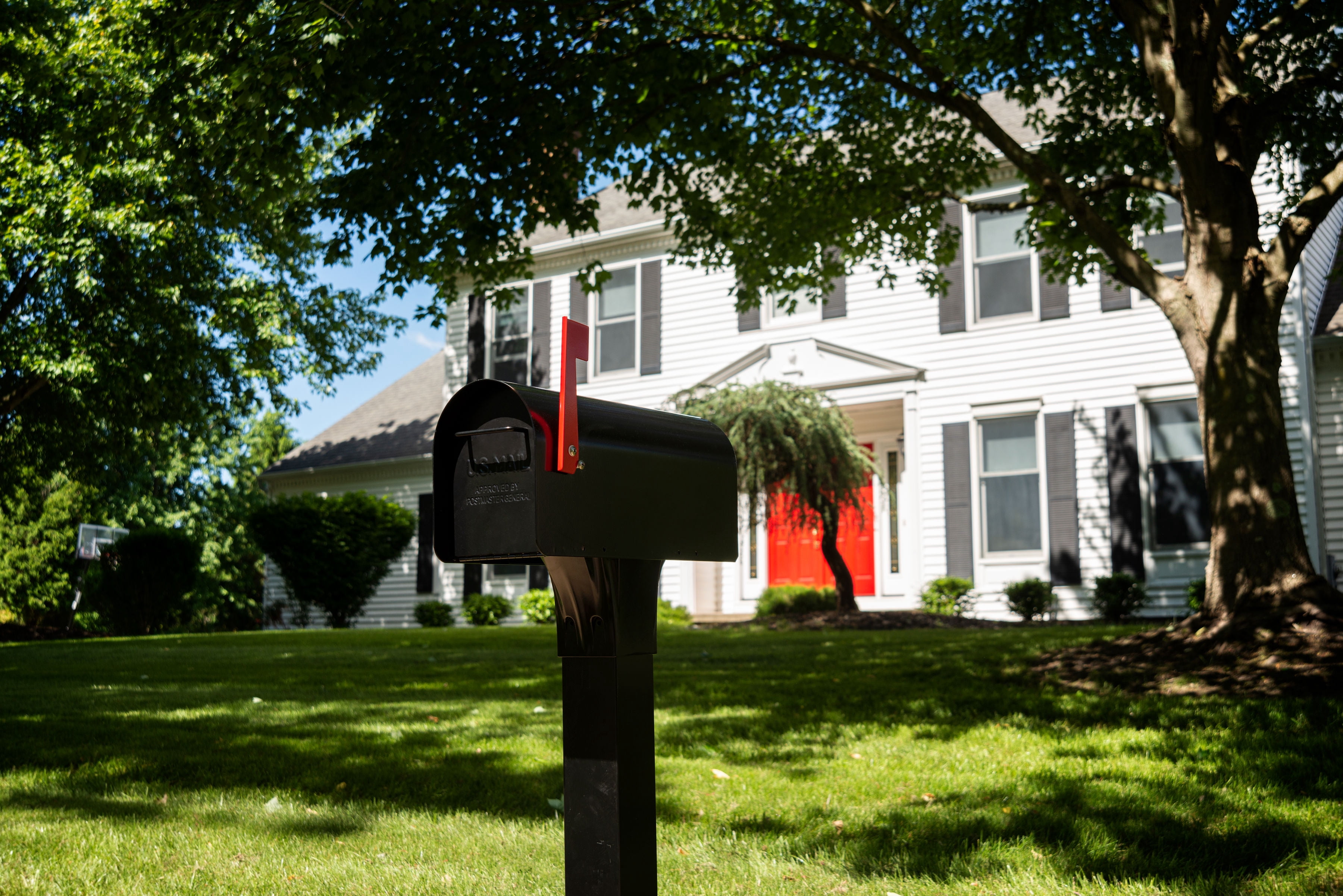 Architectural Mailboxes Ironside Galvanized Steel, Large, Post-Mount Mailbox in Black