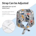 thumbnail image 4 of Kdxio Dog Pattern Turban Hat for Women Men Comfortable Adjustable Cleaning Working Cap with Sweatband, 4 of 8