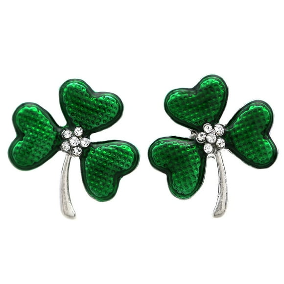 SoulBreezeCollection Boucles d'Oreilles Trèfle Trèfle à 4 Feuilles Porte-Bonheur Irlandais pour la Saint-Patrick