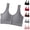 Brown, variant on Front Closure Bras for Women - Wirefree Button Down Bralette, Wide Straps Stretchy for Daily Pregnancy