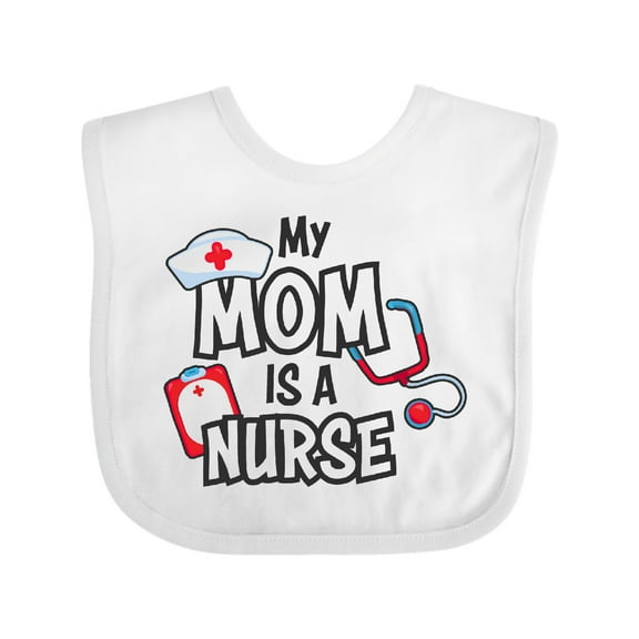 Inktastic My Mom is a Nurse Boys or Girls Baby Bib