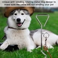 thumbnail image 4 of Heavy Duty Tie Out Stake, Stainless Steel Pet Dog Tie Out Cable, Ergonomic Handle For Easy Ground Insertion, 3M Red Tie-Out Cable For Small To Large Dogs, 4 of 5