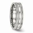 thumbnail image 4 of Solid Stainless Steel Men's Grooved 6.00mm Wedding Band Ring Size 10.5, 4 of 7