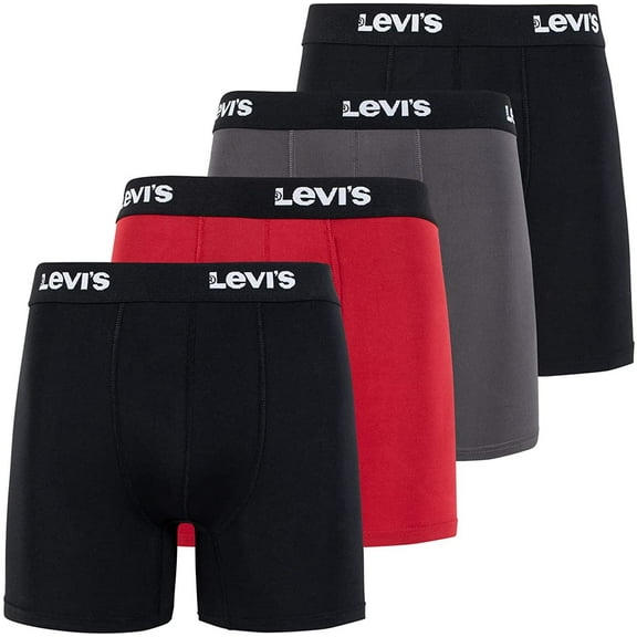 LEVIS Mens Boxer Briefs, Mens Underwear, Micro Boxer Brief for Men Pack of 4
