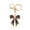 Black, variant on Women Rhinestone Bow Keychain Sparkling Bow Bag Charm Faux Crystal Key Chain Car Pendant Valentine Gift