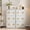 Antique White 6 drawers, variant on Gaderth Shoe Cabinet with Flip Drawers, Wooden Shoe Rack Cabinet, Shoe Storage Cabinet with Adjustable Shelves & Open Storage, Flower Pattern & Diamond Handle for Entryway, Hallway