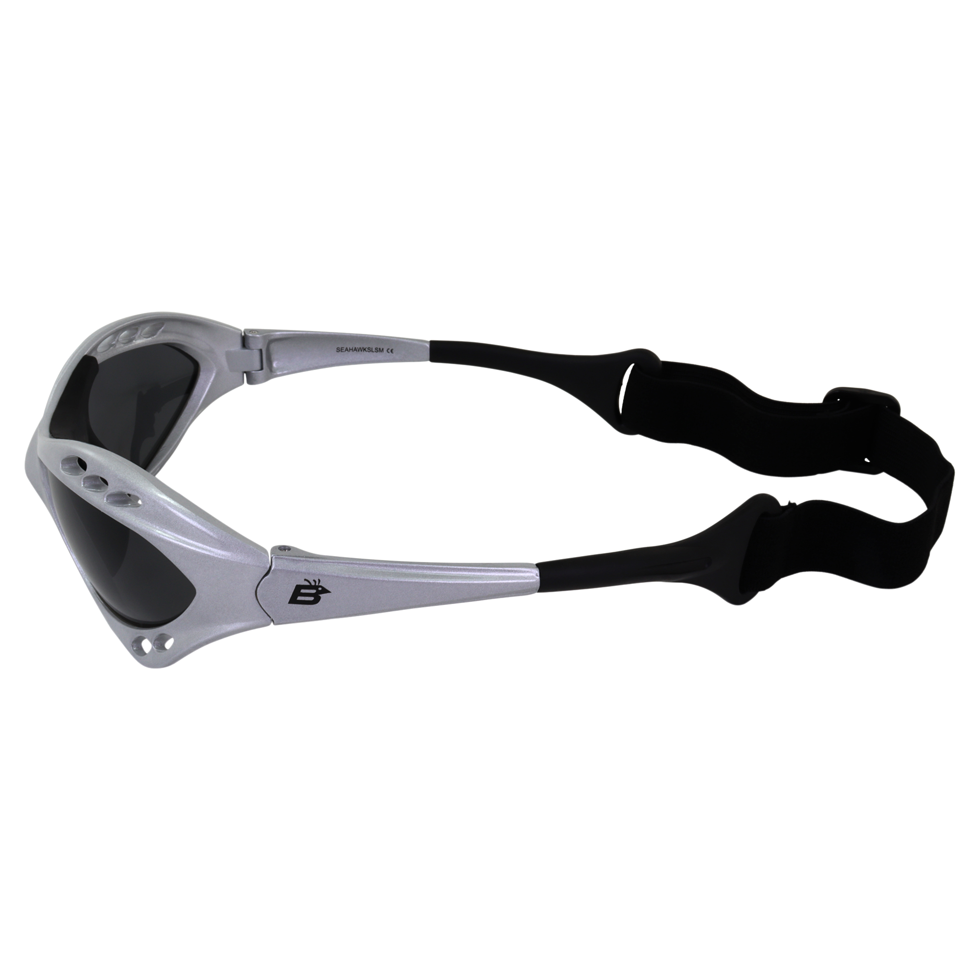 3 Pairs Birdz Seahawk Padded Polarized Sunglasses w/Strap Water Sports Surfing Kayaking Jetski Silver Frames w/Smoke Lenses & Black Frame w/Pink Mirror Lenses - image 5 of 7