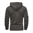 thumbnail image 3 of Dagegui Mens Novelty Sweatshirts Casual Hoodies Long Sleeve Solid Color Athletic Top Hooded Sweatshirt Hiking Training Shirt Dark Gray XL, 3 of 4
