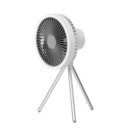 

Camping Fan Portable With Hook Tripod 3 Speeds Night Light USB Rechargeable Tent