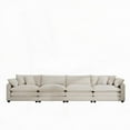 thumbnail image 4 of Modern Fabric 4-Seater Sofa with Comfort Features, Light Beige, 4 of 15
