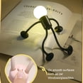 thumbnail image 4 of Bearachild Lámpara de escritorio de cabecera de PVC, regalos de pareja deformados y divertidos con formas intercambiables equipadas con succión Iluminación y accesorios azul, 4 of 6