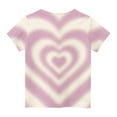 thumbnail image 4 of ITSAME Girls Short Sleeve Tees, Fashion T-shirt Crewneck Heart Graphic Valentine's Day T-Shirts Beige 7-8T, 4 of 6