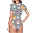 thumbnail image 4 of Naloa Cute Geese Women's Short-Sleeved Onesie, One-Piece Swimsuit for Parties, dates, clubs - Medium, 4 of 9